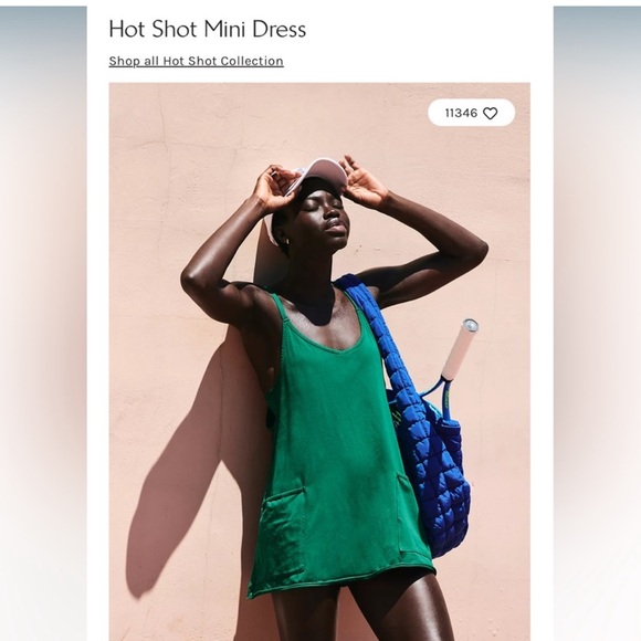 Free People movement Hot shot mini dress in green - Picture 1 of 5